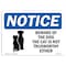 Signmission OSHA Notice Sign, 10" Height, Rigid Plastic, Beware Of Dog Cat Is Sign With Symbol, Landscape OS-NS-P-1014-L-10350 - alternate 1